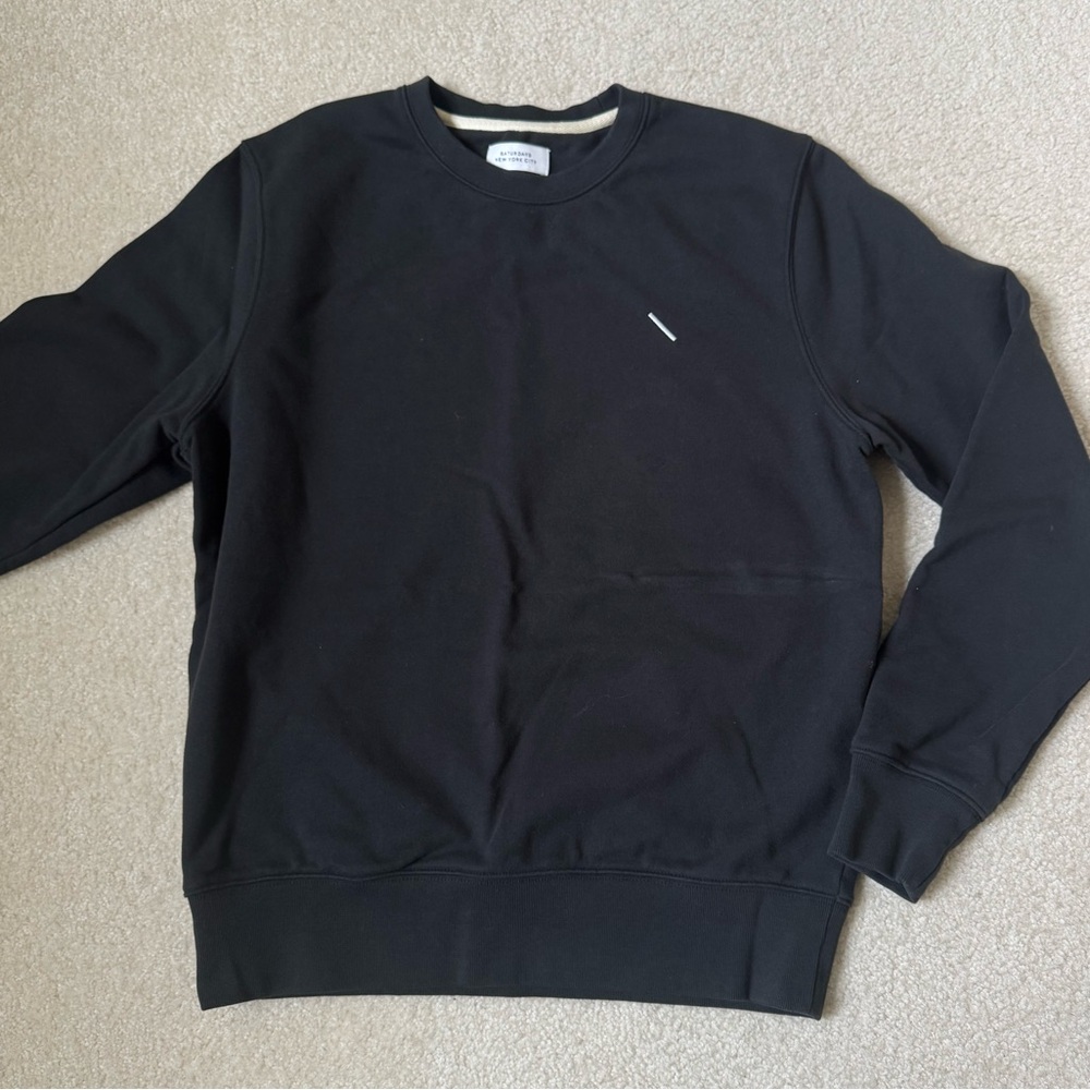 Saturdays NYC Bowery Slash Embroidered Crewneck Sweatshirt